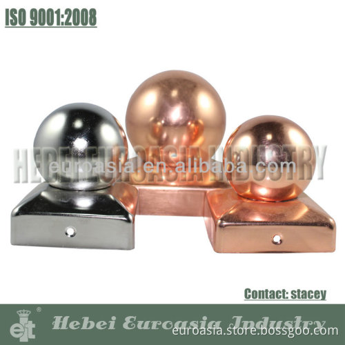 Round Galvanized Steel Fence Post Cap / Metal Post Cap